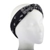 Lux Accessories Black Soft Bandana Print Knot Front Headband