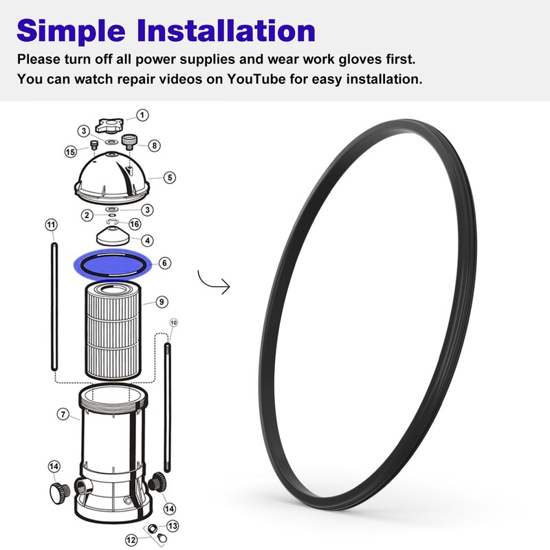 JIOTAR DEX2422Z2 Filter Seal O-Ring Gasket for C4030 C3030 C2030,