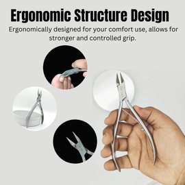 JIM PRO Straight Tip Nail Cutter 5" - Heavy Duty Toenail Clipper - Stainless Steel - Professional German Stainless Steel Nail Cutters/Clippers for Finger Nails and Toenail