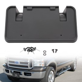HAKA TOUGH Front License Plate Frame for Ford F250 F350 F450 F550 1999-2004/ Excursion 2000-2004,Front Bumper License Plate Mounting Bracket Holder Cover Accessories,Replace OEM #F81Z-17A385-AA,1PCS