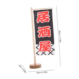 Parliky Mini Sushi Flag Table Decoration Japanese Restaurant Tabletop Decor with Stable Base Design for Dining Tables and Food Menu Display