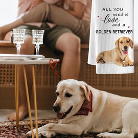 Golden Retriever Dog Kitchen Towels,Goldendoodle Gifts,Golden Retriever Decor,Golden Retriever Gifts,Dog Towels,Golden Retriever Gifts for Women,Goldendoodle Dish Hand Towels - Dog Mom Gifts for Women