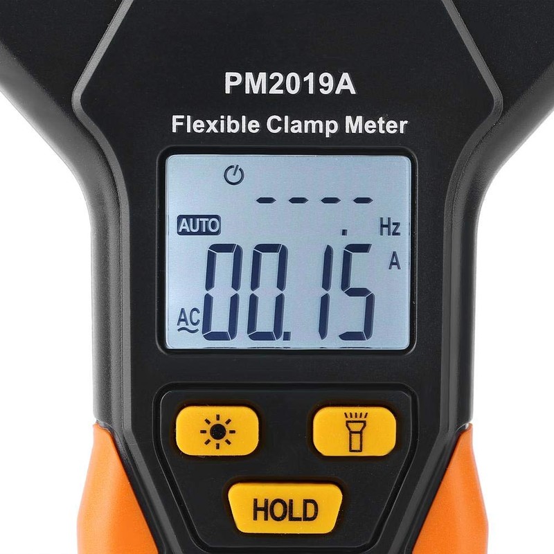 Flexible Clamp Meter, Walfront PEAKMETER PM2019A/PM2019S Handheld Digital Flexible Clamp