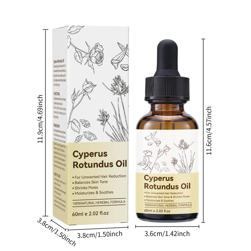 Cyperus Rotundus Oil for Hair Removal Care, 2 Pack, Helps