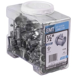 Conduit Fitting, EMT Screw Connector, 1/2-In., 50-Pk. -12101B