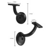 khtumeware 4 Pack Matte Black Hand Rail Bracket Heavy Duty