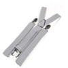 Alizeal Solid Skinny Suspenders X Shape for Men with 4