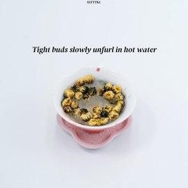 Premium Asian Chrysanthemum Tea - 3.52 oz loose leaf dried flowers, tire chrysanthemum tea with a strong floral aroma and no caffeine, great for relaxation and leisure!