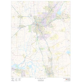 Sacramento County, California - 36" x 48" Laminated Wall Map