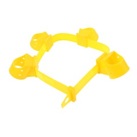 Levemolo 4Pcs Tree Support Bracket with Stabilizing Strap Durable Tree Supports for Wind Resistance and Straight Growth Gardens and Orchards Yellow