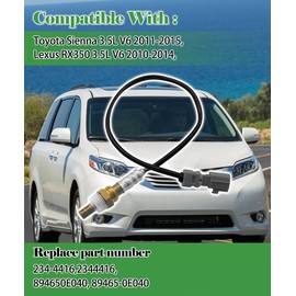 234-4416 Oxygen O2 Sensor Downstream Compatible with Toyota Sienna Lexus RX350 3.5L 2010-2015,Replace 89465-0E040