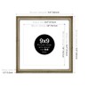 9x9 Champagne Silver Ornate Photo Frame With White Mat For
