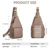 Kattee Small Leather Sling Bag for Women with RFID Blocking,Khaki