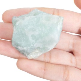 300+ Carats, 1 Pc Aquamarine Rock Rough Stone 40-50 mm - Raw Crystals - Rock Crystals and Healing Stones Rough Gemstones - Rock Collection for Beginners Used as Crystal Therapy, Meditation, Reiki