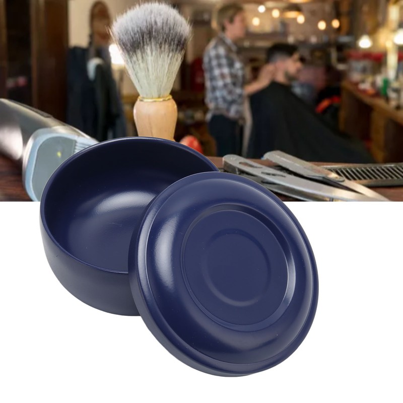 Men Shaving Soap Bowl Dark Blue Wide Mouth Easy To
