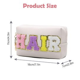 Long Keeper 2Pcs Letter Make Up Bag Cosmetic Bag Sets Small Travel Toiletry Bag Waterproof Portable Women Cosmetic Makeup Bags Organizer Girls Pencil Case