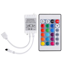 SUPERNIGHT 24 Key IR Remote Controller, DC 12V 6A Dimmer Box for RGB SMD 3528 5050 LED Strip Lights