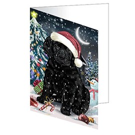 Holly Jolly Holidays Labrador Dog Greeting Cards - Adorable Pets Invitation Cards with Envelopes - Pet Artwork Christmas Greeting Cards GCD2840 (10)