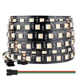 BTF-LIGHTING WS2814 IC RGBW RGB+Warm White(Similar WS2812B) Addressable DC24V 16.4FT 84LED/m 14pixel/m 4 Colors in 1 Dream Color LED Strip 12mm Width PCB IP30 for Home Decor(No Adapter or Controller)