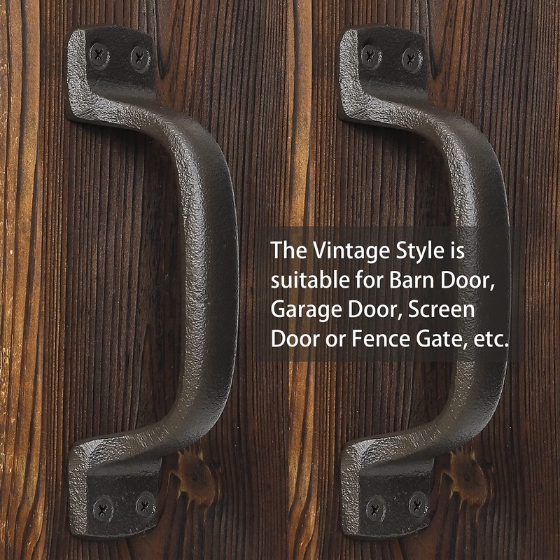 Livfodrm Barn Door Pulls Handles Heavy Duty Cast Iron Gate