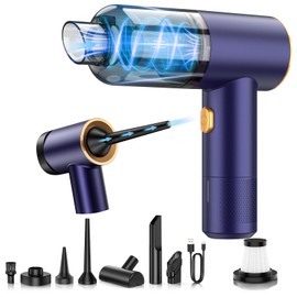 Vizeusvac Handheld Car Vacuum Portable Cordless,18000PA High Power Vacuum Cleaner with Brushless Motor.7 in 2 Mini Hand Held Vacuum Rechargeable AirDuster/Blower for Car,Home,Ofice,Pet