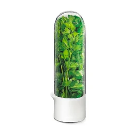 ProFreshion Herb Keeper - 3-in-1 Refrigerator Storage Container with Humidity Control, Extends Freshness 3+ Weeks for Cilantro/Basil/Asparagus, BPA-Free Fridge Organizer (2)