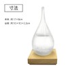 YYT Weather-changing Tabletop Storm Glass with Wooden Base Drop