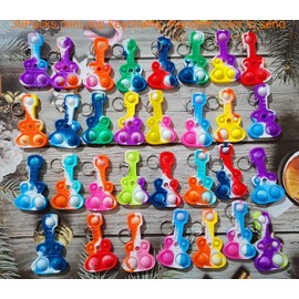 30 Packs Students Gifts Backpack Music Mini Pop Guitar fidgets Keychains for Kindergarten Kids Christmas Party Favors, Small Classroom Prize
