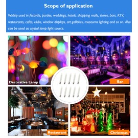 GutReise 10pcs AC E10 LED Replacement Light Bulbs for Candle Arch,Fairy Lights,Light Chains 8-55V 0.2W 3000K