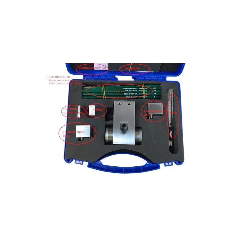 GLTL Pencil Hardness Tester with 3 Interchangeable Weights (500/750/1000g) -