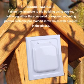 Plastic Dual Door Dryer Vent Cover with Magnetic Door Retention System, Tight Outdoor Sealing Dryer Exhaust Vent Cover for 4.4 Inch Pipes