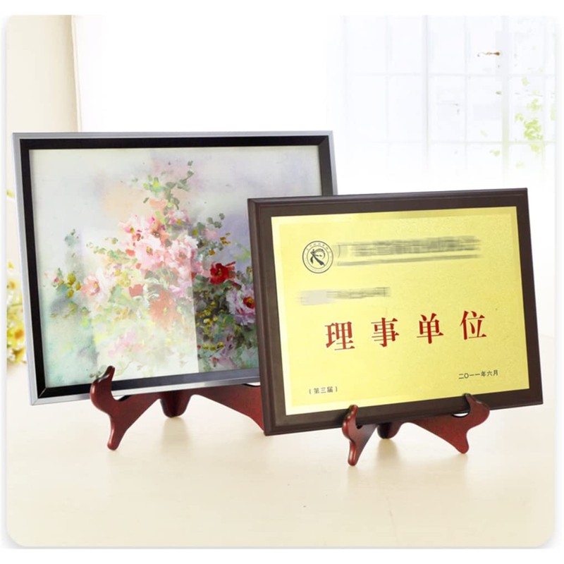 DUOLEIMI Frame Stand Dish Stand, Wooden Display Stand, Picture Frame,