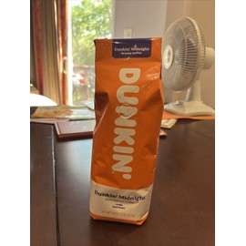 Dunkin Donuts Ground Coffee Dark Roast - 1 LB Pound Bag Midnight