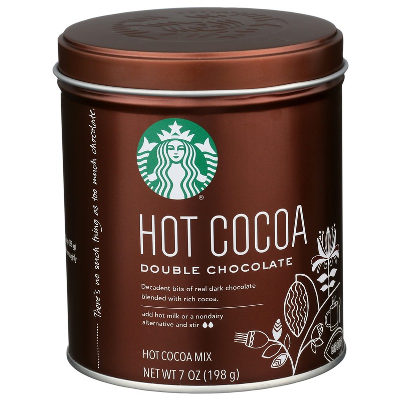 Starbucks Hot Cocoa Mix Tin, Double Chocolate, 7 OZ (6pack)