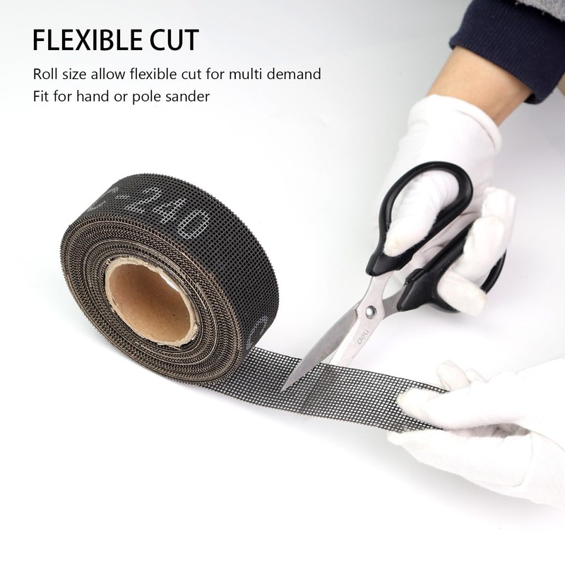 SCOTTCHEN Sanding Rolls/Plumbing Sanding Cloth 1-1/2" x 11yd (33 ft)