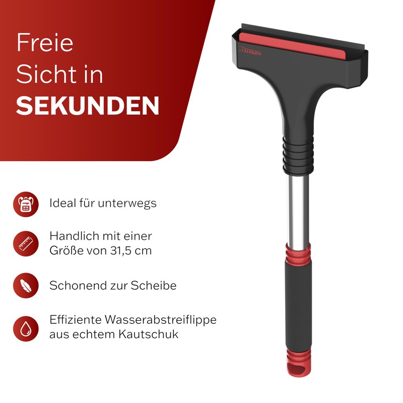 Auprotec Ice Scraper A 12 with Comfort Soft Grip, Red,