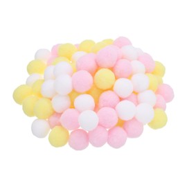 PATIKIL 0.8 in Pom Poms for Crafts, 100Pcs Fuzzy Pastel Pom Pom Balls for Art Supplies DIY Creative Craft Material Handicraft Decorations, Light Pink, Yellow, White