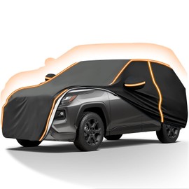 AUTODIAG 210D Cubierta para Auto SUV de Tejido Oxford(1964-2026),520x200x180CM Funda Impermeable con Forro ALGODÓN,Cremallera y Cintas Reflectante,Anti-UV,Anti-Nieve,Antiarañazos,Ideal para Exteriores