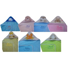 Baby Hooded Towel with Embroidered Name Hooded Towel Bath Towel Children
