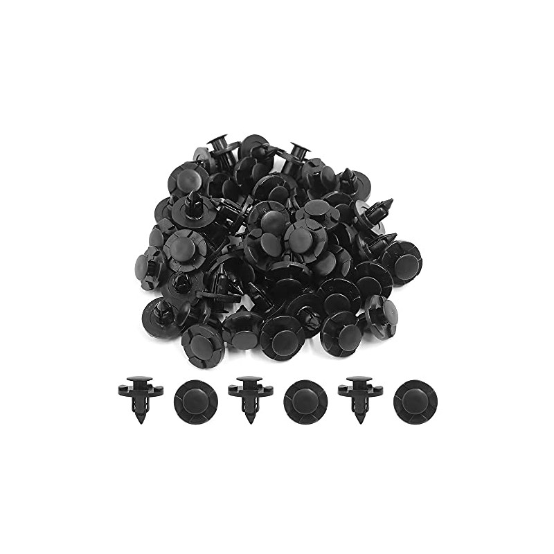 sourcingmap 50 Pcs 8mm Plastic Push Type Rivet Retainer Fastener