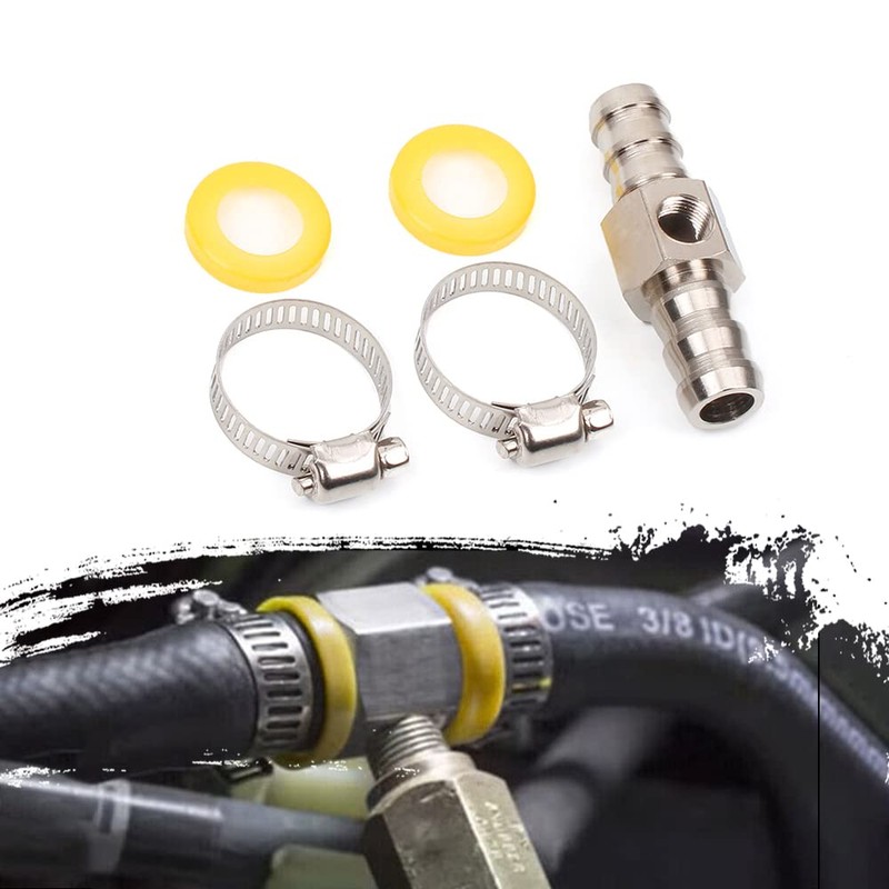 BARTOO 1/2” Fuel Line Fuel Pressure Barbed Push Lock T-Fitting