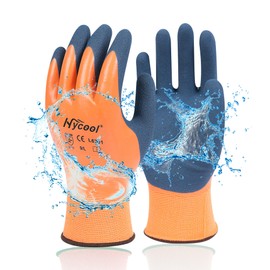 DS Safety Waterproof Work Gloves Hycool Grip Working Gloves L6201(Orange) (3, L)