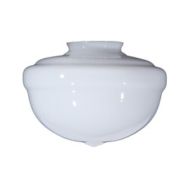 B&P Lamp® 10" Diameter and 4" Fitter Opal [Milk Glass] Schoolhouse Shade