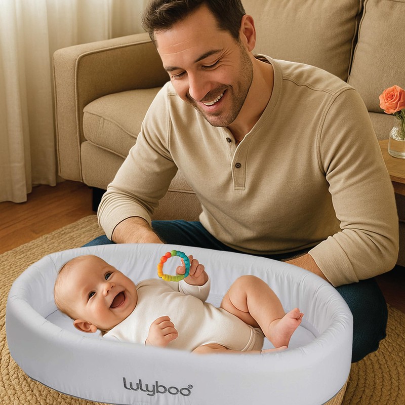 Lulyboo Lounge to-Go Replacement Cover - White, Breathable Mesh Sides,