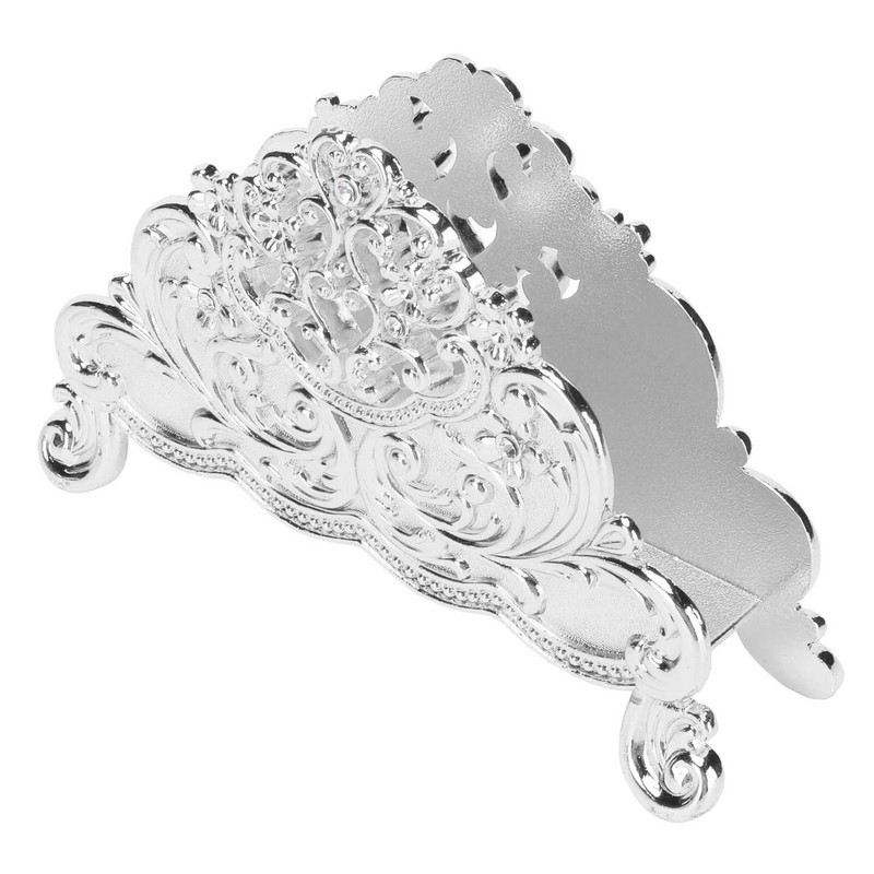 Napkin Holder European Style Metal Hollow Flower Pattern Paper Tissue