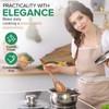 Wooden Spoons for Cooking, Long Handle Teak Wooden Corner Serving