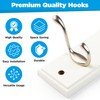 GlazieVault Coat Hooks for Wall - MDF Board Nickel Hook