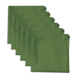 Linendo Linen Napkins, 100% Pure Linen, Green, 38 x 38 cm, Pack of 6, European Flax, Linen Napkins, Washable Reusable Fabric Napkins