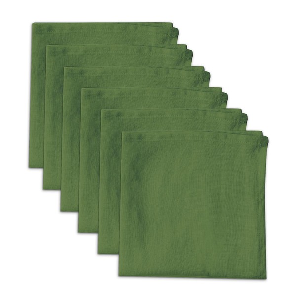 Linendo Linen Napkins, 100% Pure Linen, Green, 38 x 38