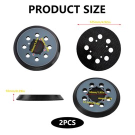HARY 2Pcs 5 Inch 8 Hole Sander Pad for Dewalt Sander,Dewalt Orbital Sander for Dewalt DWE6421 6421K DWE6423 DWE64233 6423K N329079 DCW210B Hook and Loop Backing Pad
